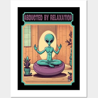 Alien yoga Posters and Art